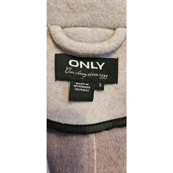 ONLY Womens Coat Jacket Size Small Light Purple Button Closure Slit Pockets - Picture 6 of 8